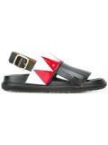 fringed Fussbett sandals