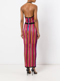 striped contrast trim dress