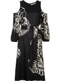 cold-shoulder midi dress