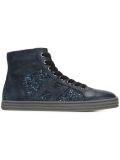 sequin embellished hi-top sneakers