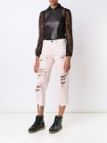 distressed cropped jeans
