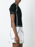 contrast seam T-shirt