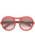 round frame aviator sunglasses