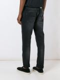 distressed slim-fit jeans