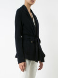 plunge belted jacket 