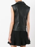 leather gilet 