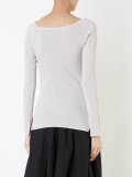 ribbed boat neck sweater