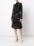 jacquard mock neck sweatshirt