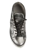 metallic hi-top sneakers