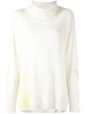 star print roll neck top