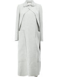 concealed fastening double-breasted coat