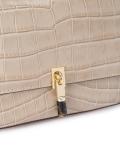 crocodile-embossed satchel