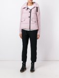 knit sleeve puffer jacket
