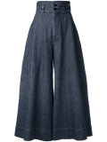 high waist wide leg trousers