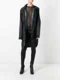 rear logo print coat 