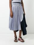asymmetric pleated skirt