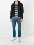 zipped hooded jacket