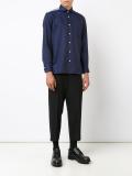 dotted button down shirt