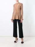 peplum knit blouse