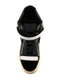 zip detail hi-top sneakers