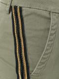 'look' patch slim-fit trousers