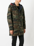 camouflage print coat