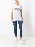 'star' print v-neck T-shirt