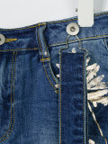 denim suspender shorts