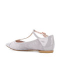 T-bar pointed ballerinas