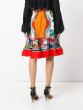 gathered A-line skirt