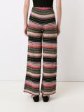 stripped wide leg knit trousers