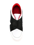 cross panel sneakers