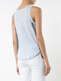 beaded fray tank top