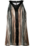 striped sheer tank