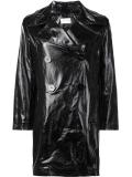 varnished effect peacoat