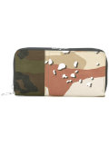 camouflage print zip wallet