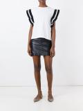 ruffled sleeves T-shirt