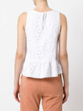 floral pattern ruffled tank