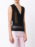 lace insert knitted top