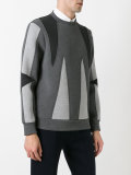 geometric insert sweatshirt
