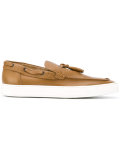 lace-up detail boat shoes