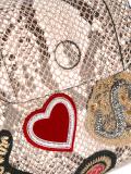 snakeskin print tote bag 