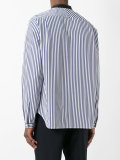 neck detail striped shirt