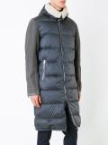 panelled padded coat
