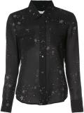 stars print sheer shirt