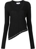 V-neck longsleeved blouse
