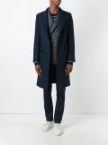 notched lapel mid-length coat