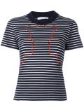 embroidered stripe T-shirt 