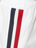 drawstring stripe panel shorts