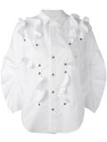 ruffled studded shirt
